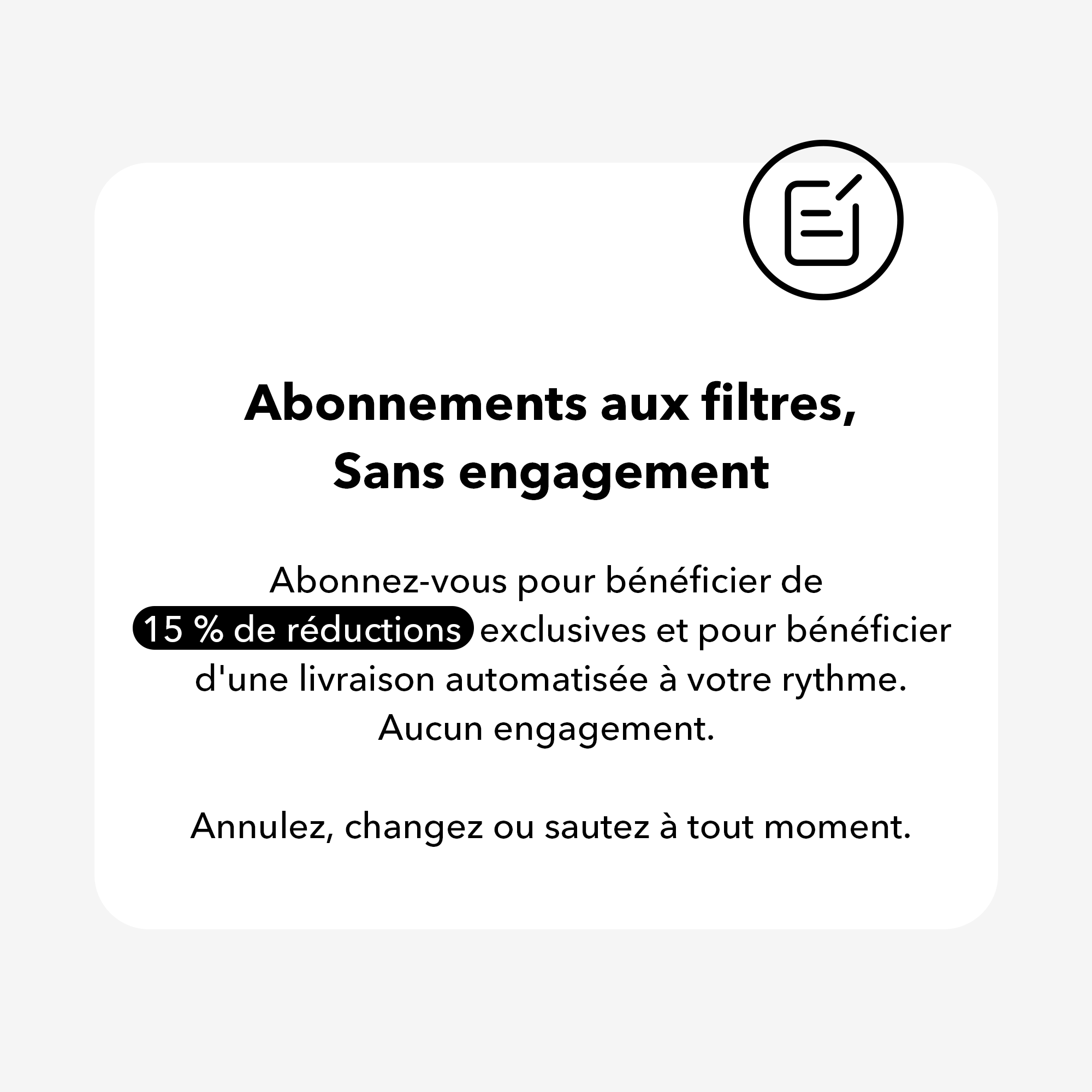 Filtre de rechange Dockstream