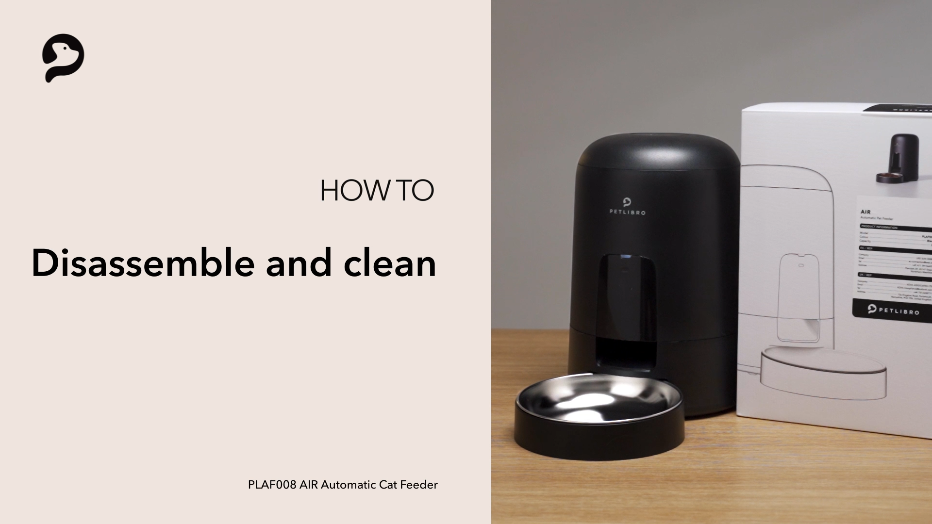 Petlibro PETLIBRO animal de compagnie chat, distributeur automatique de nourriture noir avec bol inox; mention fontaine à eau, bac à litière