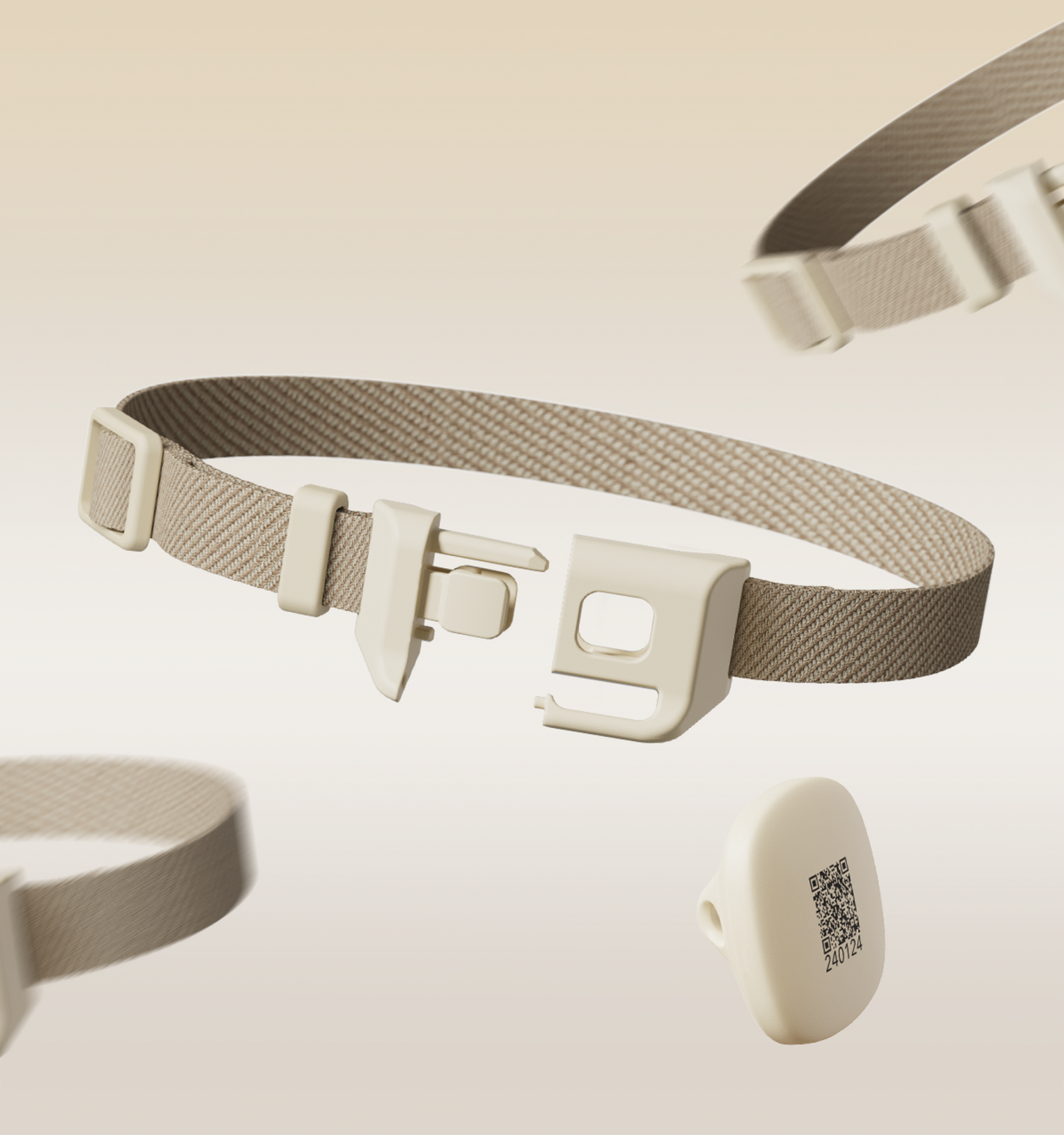 Collier avec médaillon RFID