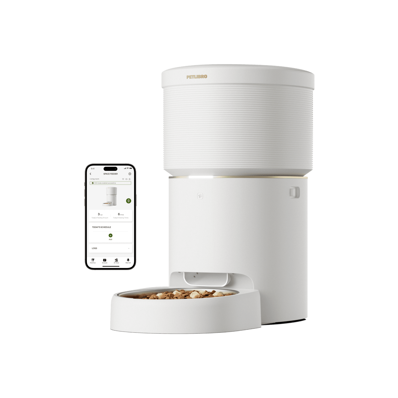 Petlibro PETLIBRO distributeur automatique de nourriture blanc pour animal de compagnie chat, appli mobile; fontaine à eau et bac à litière assortis