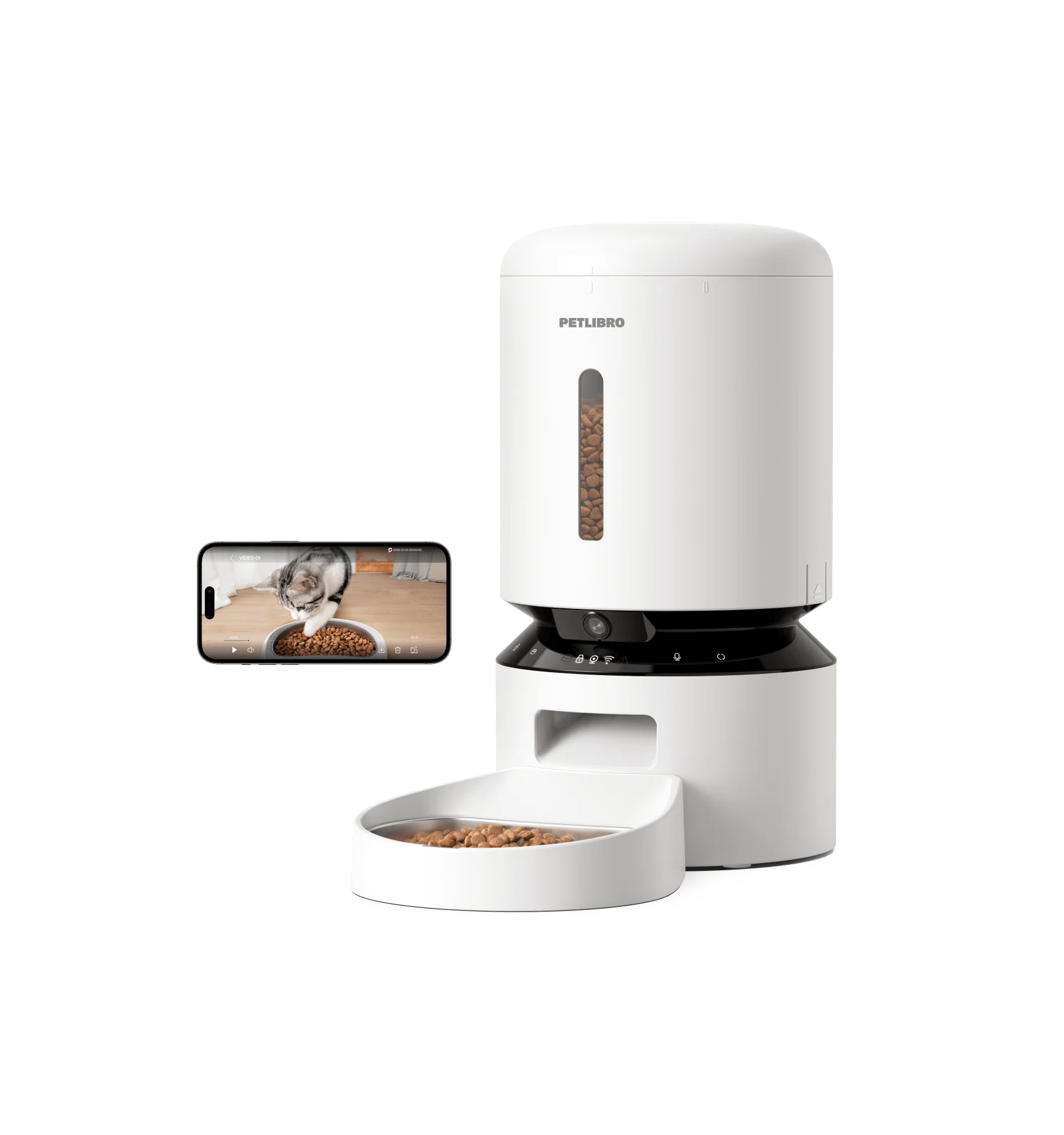 Petlibro PETLIBRO distributeur automatique de nourriture blanc pour animal de compagnie, chat; mention fontaine à eau et bac à litière
