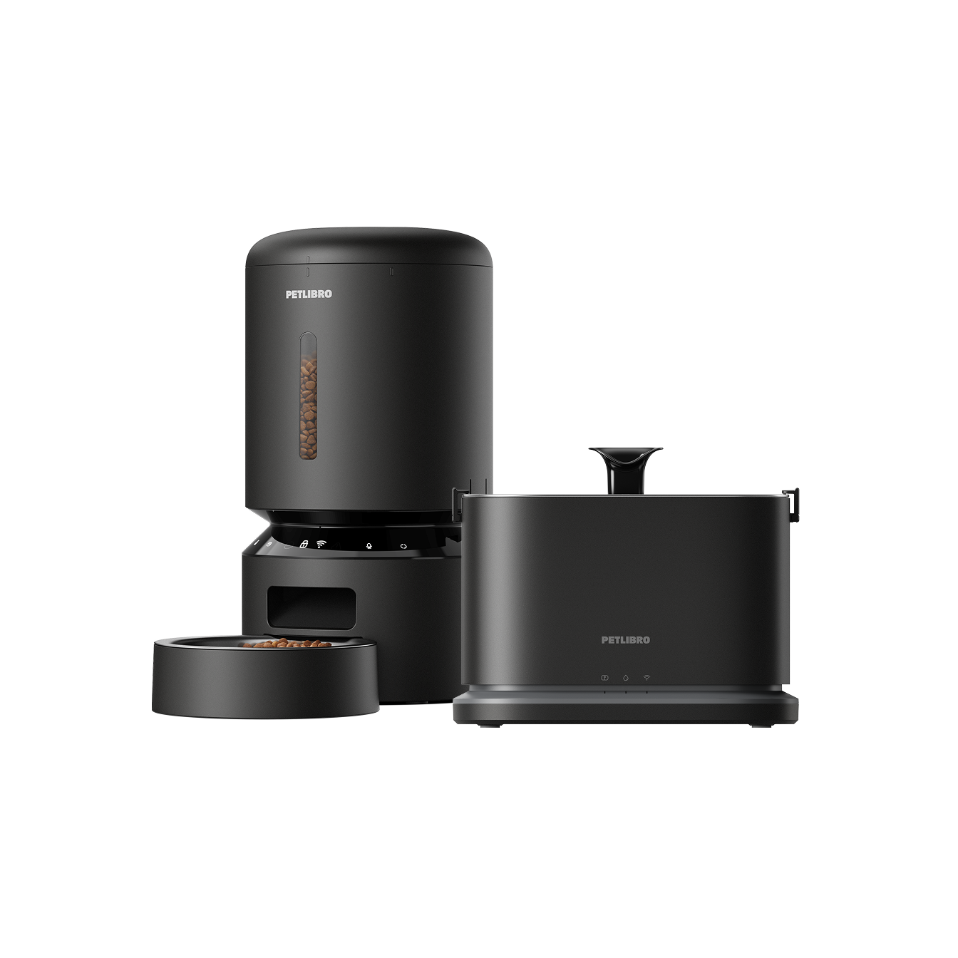 Petlibro PETLIBRO animal de compagnie chat: distributeur automatique de nourriture noir, fontaine à eau; bac à litière assorti en set