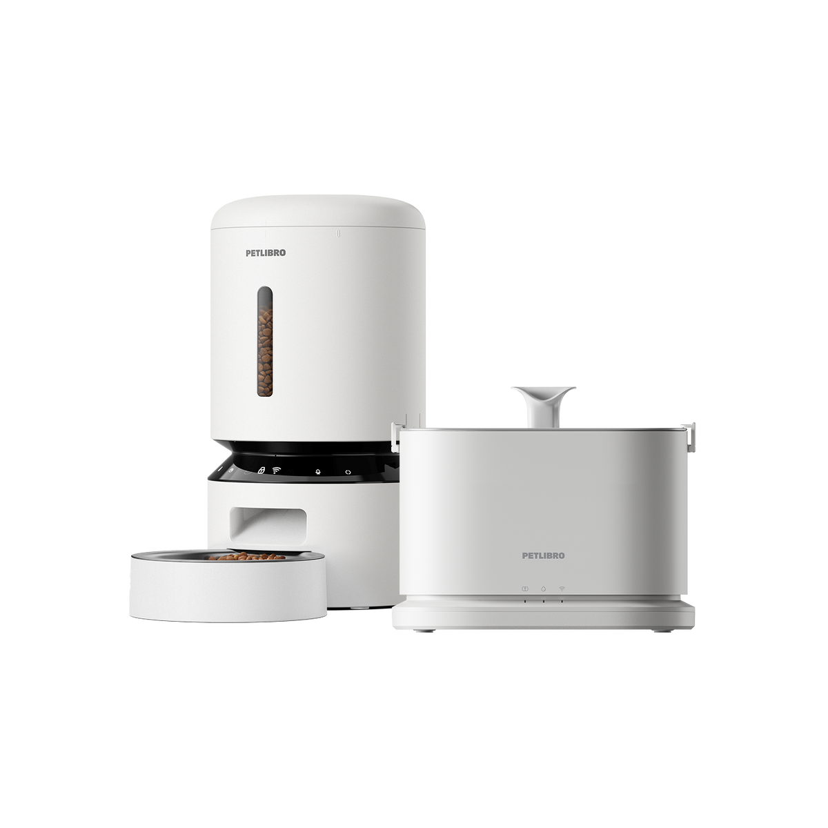 Petlibro PETLIBRO pour animal de compagnie: distributeur automatique de nourriture, fontaine à eau et bac à litière pour chat blancs