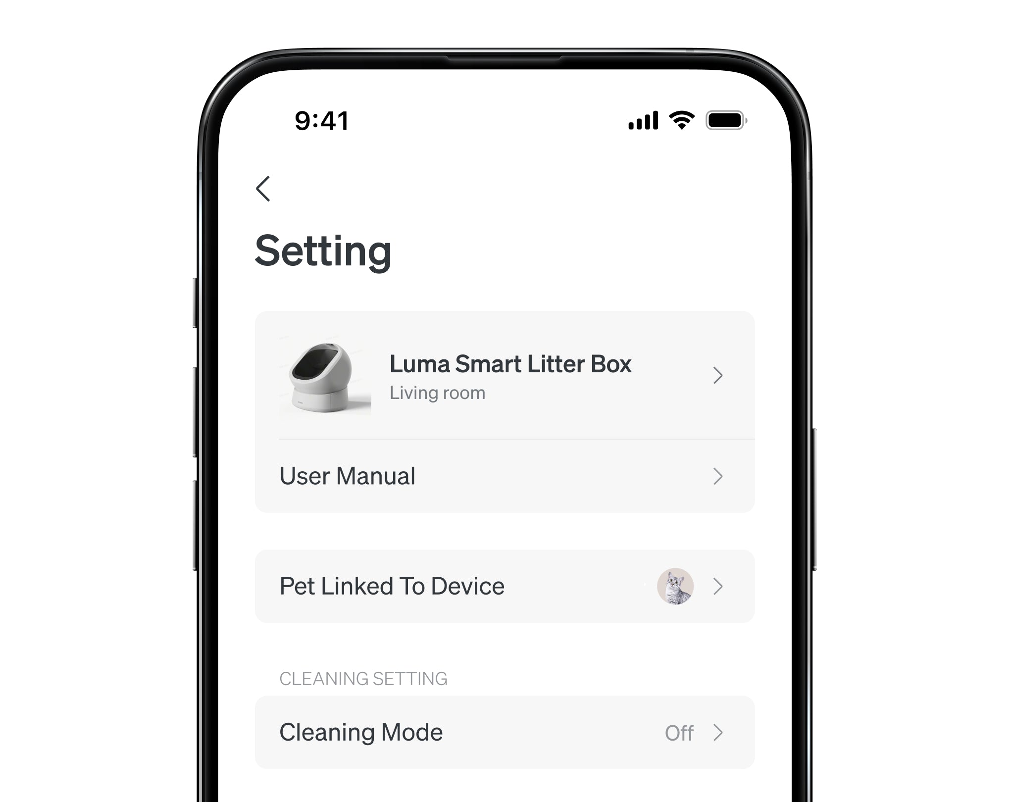 Petlibro PETLIBRO appli réglages animal de compagnie chat, bac à litière, distributeur automatique de nourriture et fontaine à eau sur smartphone