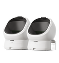 Petlibro PETLIBRO bac à litière automatique blanc pour animal de compagnie chat, avec appli; mention distributeur automatique de nourriture et fontaine à eau