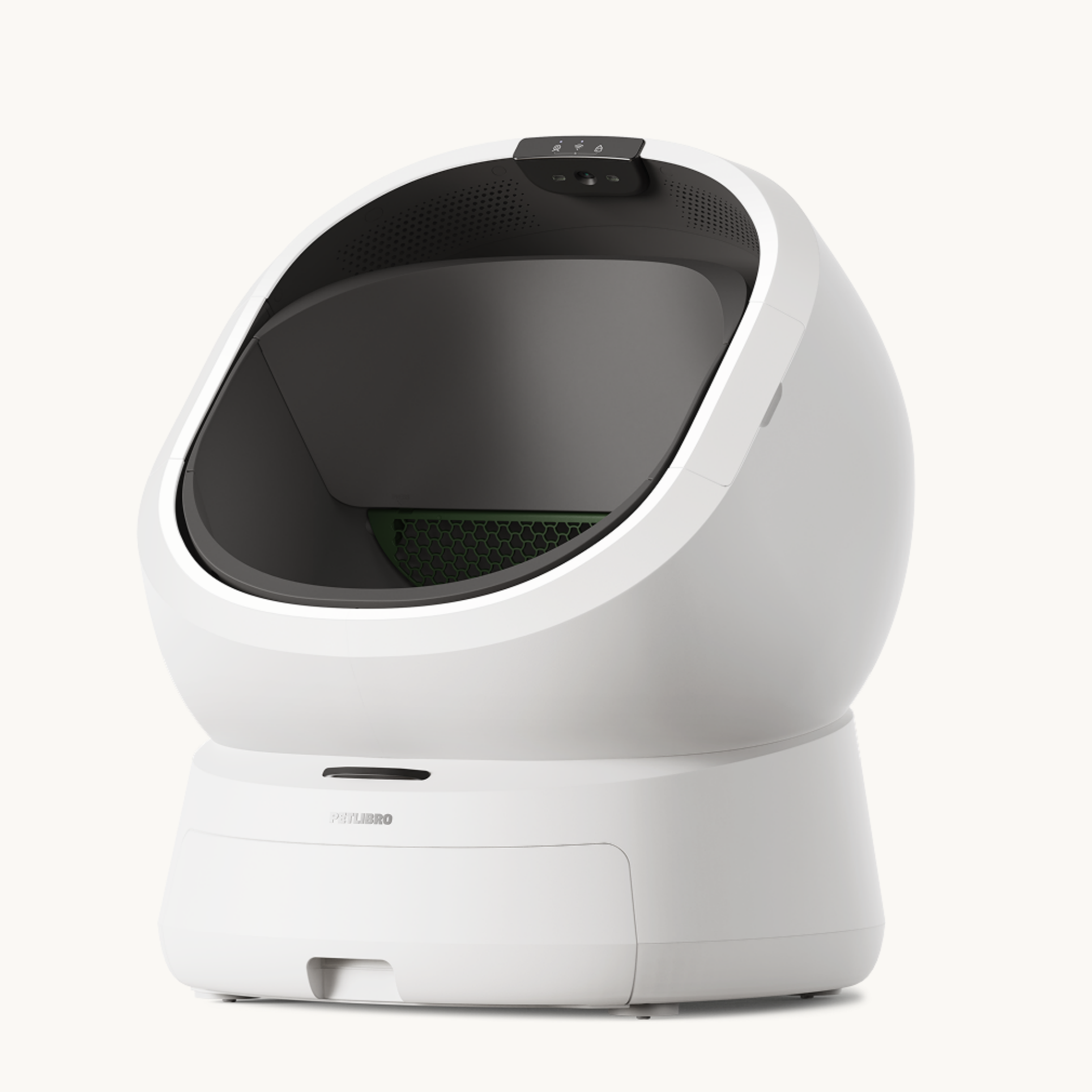 Petlibro PETLIBRO bac à litière blanc pour chat, animal de compagnie; mention distributeur automatique de nourriture et fontaine à eau.