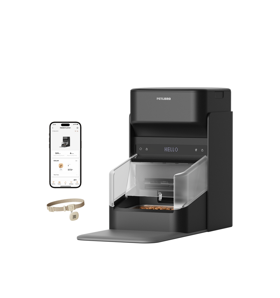 Petlibro PETLIBRO distributeur automatique de nourriture pour animal de compagnie, chat, avec appli; mention fontaine à eau et bac à litière