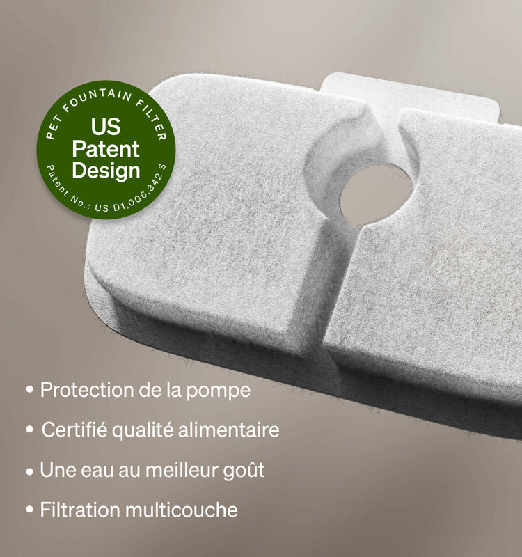 Petlibro PETLIBRO filtre gris pour fontaine à eau; animal de compagnie chat; mention distributeur automatique de nourriture et bac à litière