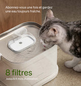 Petlibro PETLIBRO fontaine à eau blanche pour animal de compagnie, chat buvant; mention 8 filtres, pas de distributeur automatique de nourriture ni bac à litière
