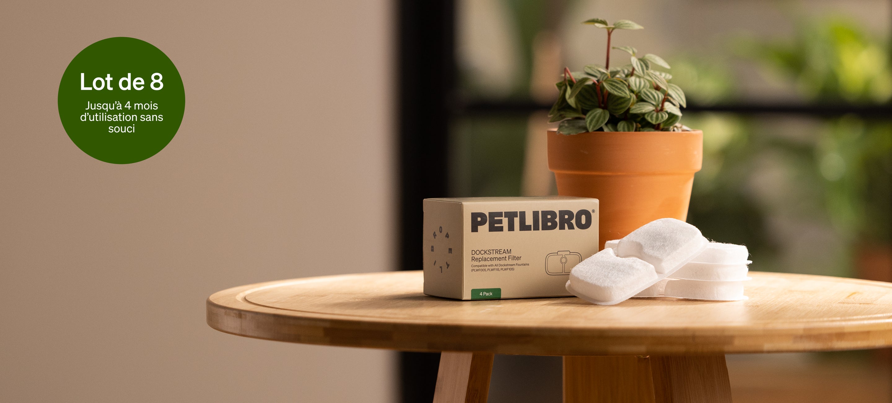 Petlibro PETLIBRO filtres de fontaine à eau pour animal de compagnie chat; mention distributeur automatique de nourriture et bac à litière, lot de 8