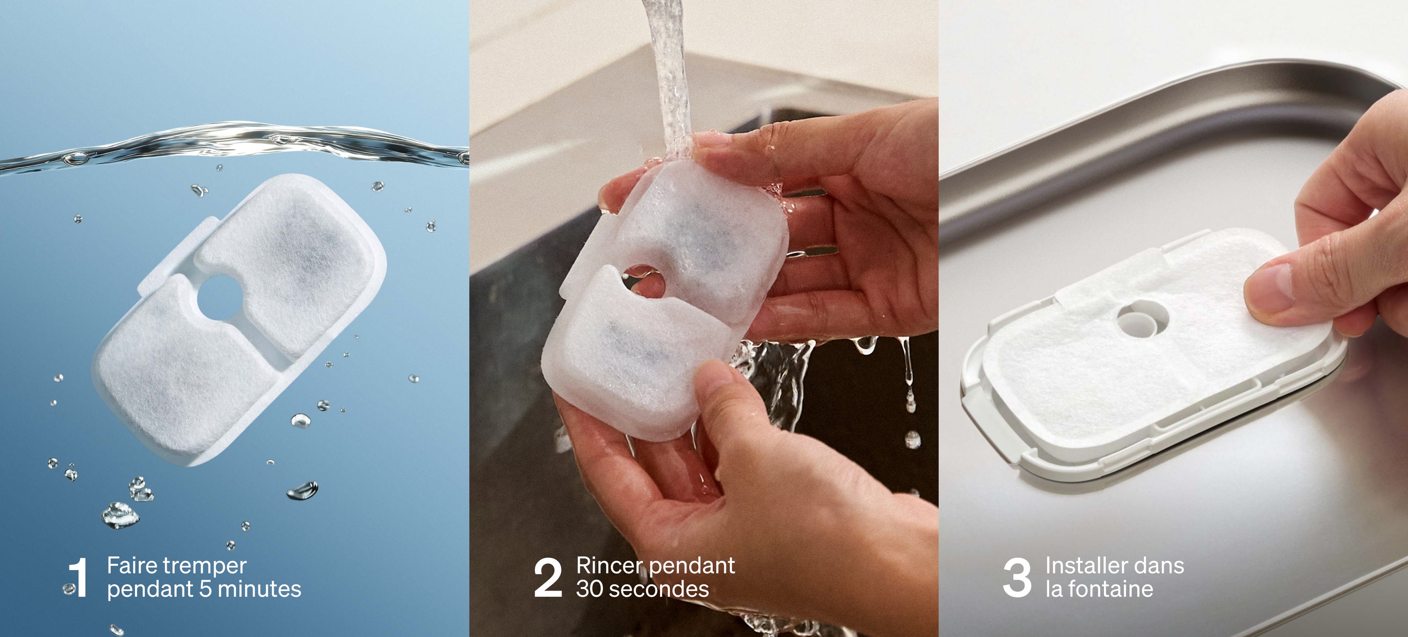 Petlibro PETLIBRO filtre pour fontaine à eau, trempage/rinçage/installation; accessoires animal de compagnie chat, distributeur automatique de nourriture, bac à litière