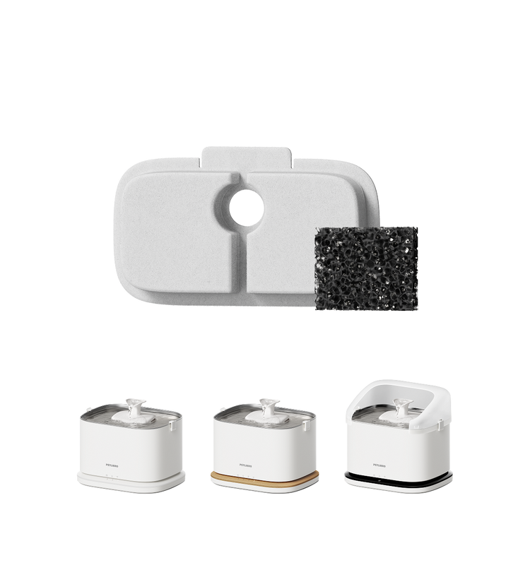 Petlibro PETLIBRO filtre fontaine à eau blanc pour animal de compagnie chat, compatible distributeur automatique de nourriture et bac à litière