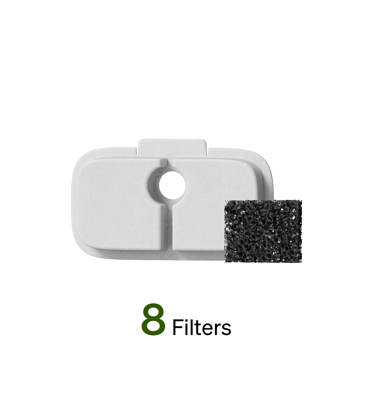 Petlibro PETLIBRO filtre blanc et mousse noire pour fontaine à eau; accessoires animal de compagnie chat, compatible distributeur automatique de nourriture, bac à litière