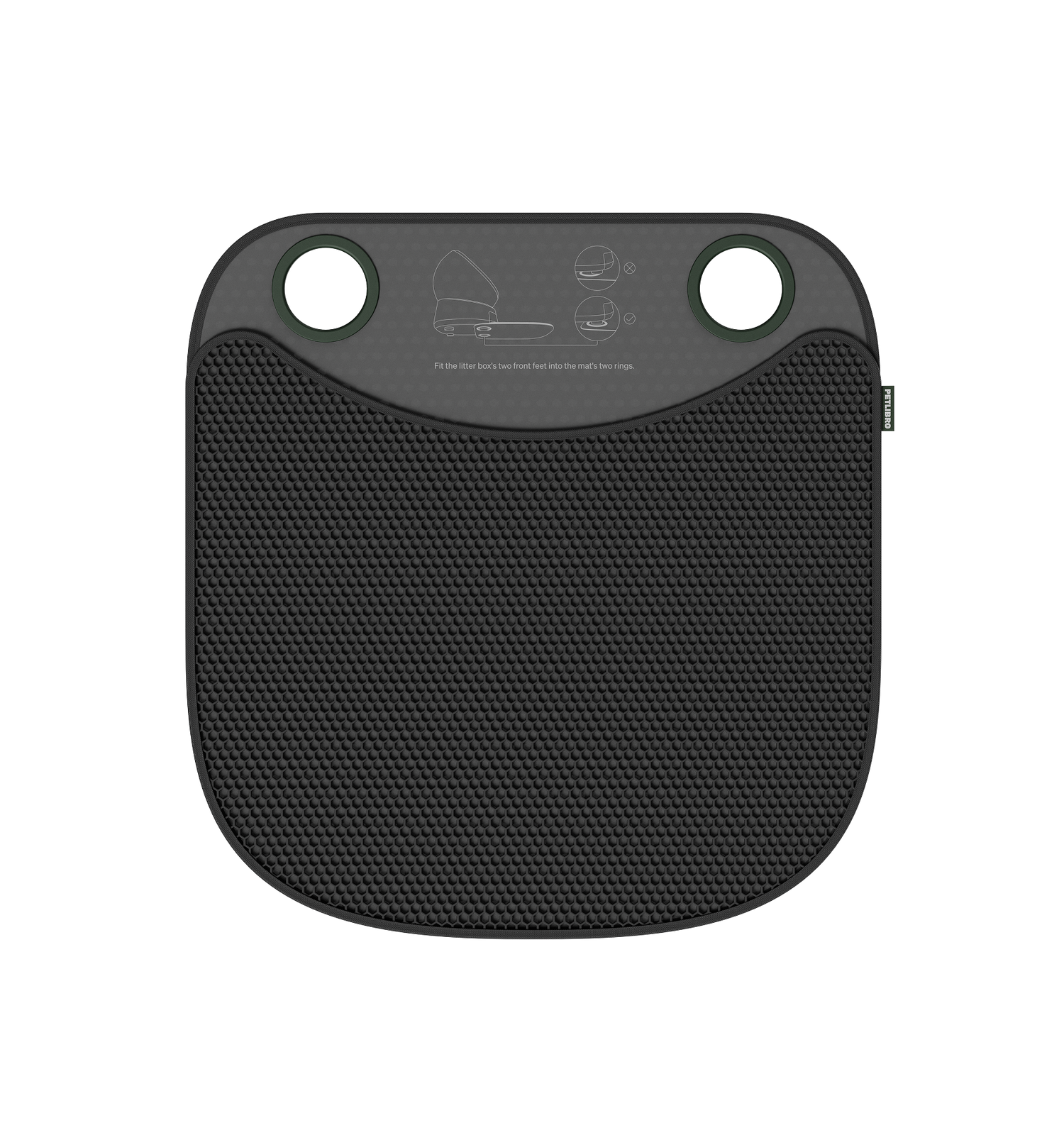 Petlibro tapis PETLIBRO noir pour animal de compagnie chat, pour bac à litière; compatible distributeur automatique de nourriture et fontaine à eau