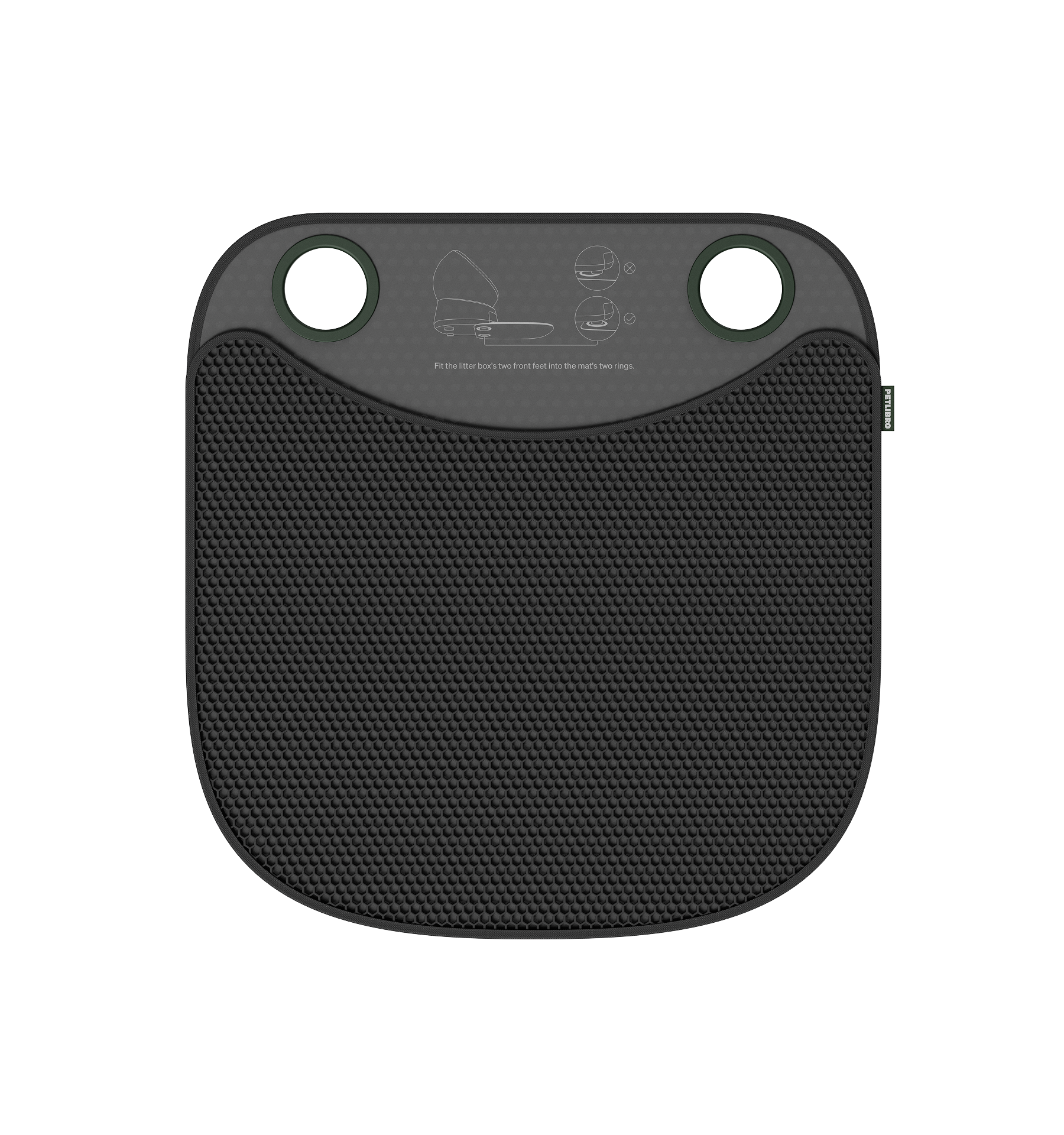 Petlibro tapis PETLIBRO noir pour animal de compagnie chat, pour bac à litière; compatible distributeur automatique de nourriture et fontaine à eau