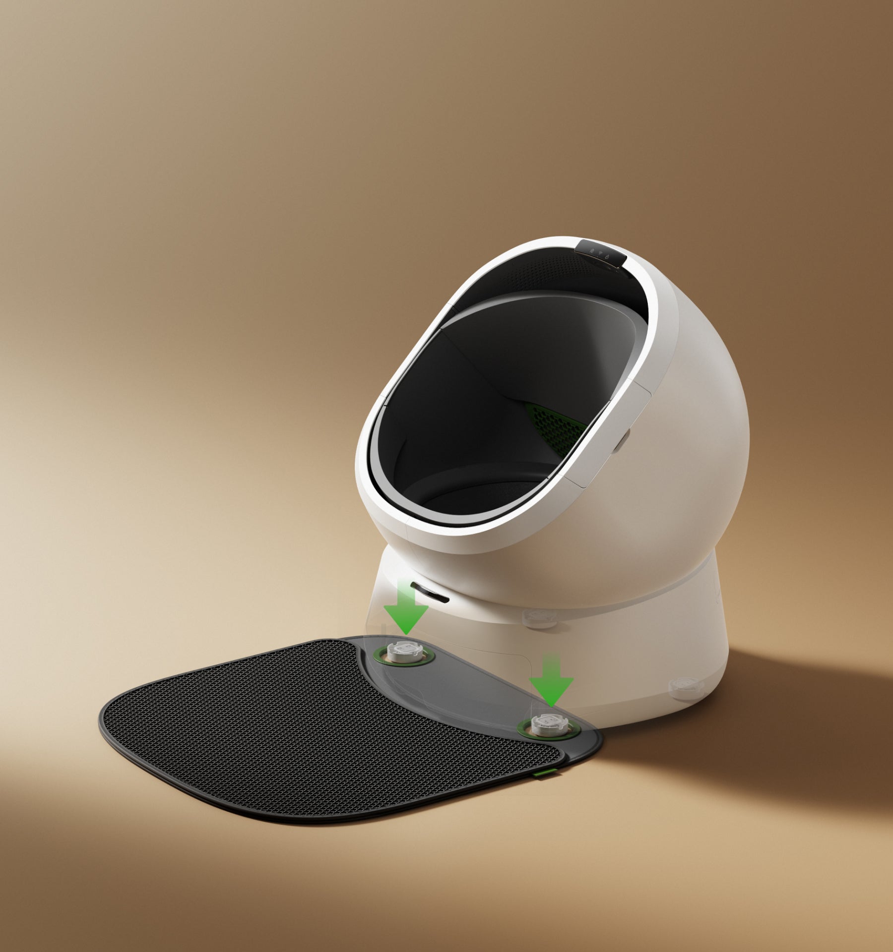 Petlibro PETLIBRO bac à litière blanc pour animal de compagnie chat, avec distributeur automatique de nourriture et fontaine à eau intégrés