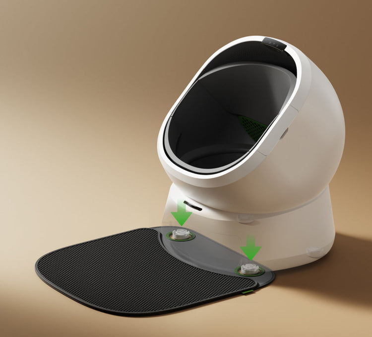 Petlibro PETLIBRO bac à litière pour animal de compagnie, chat, avec tapis noir antidérapant; compatible distributeur automatique de nourriture et fontaine à eau