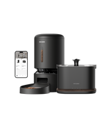 Petlibro PETLIBRO pour animal de compagnie: distributeur automatique de nourriture, fontaine à eau et bac à litière pour chat, noirs, avec appli mobile