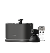 Petlibro PETLIBRO pour animal de compagnie: fontaine à eau noire connectée, caméra et appli; chat, distributeur automatique de nourriture, bac à litière.
