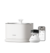 Petlibro PETLIBRO fontaine à eau blanche pour animal de compagnie, chat, avec caméra; mention distributeur automatique de nourriture et bac à litière sur appli