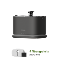 Petlibro PETLIBRO fontaine à eau noire pour animal de compagnie, chat; mention distributeur automatique de nourriture, bac à litière, 4 filtres gratuits