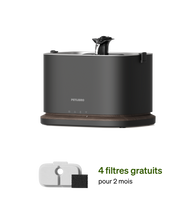 Petlibro PETLIBRO fontaine à eau noire pour animal de compagnie chat, avec filtres; mention distributeur automatique de nourriture et bac à litière