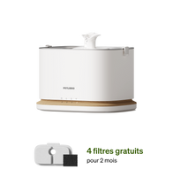 Petlibro PETLIBRO fontaine à eau blanche pour animal de compagnie, chat; mention distributeur automatique de nourriture et bac à litière, 4 filtres gratuits