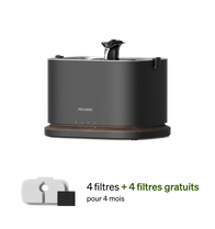 Petlibro PETLIBRO fontaine à eau noire pour animal de compagnie chat, +4 filtres; mention distributeur automatique de nourriture, bac à litière