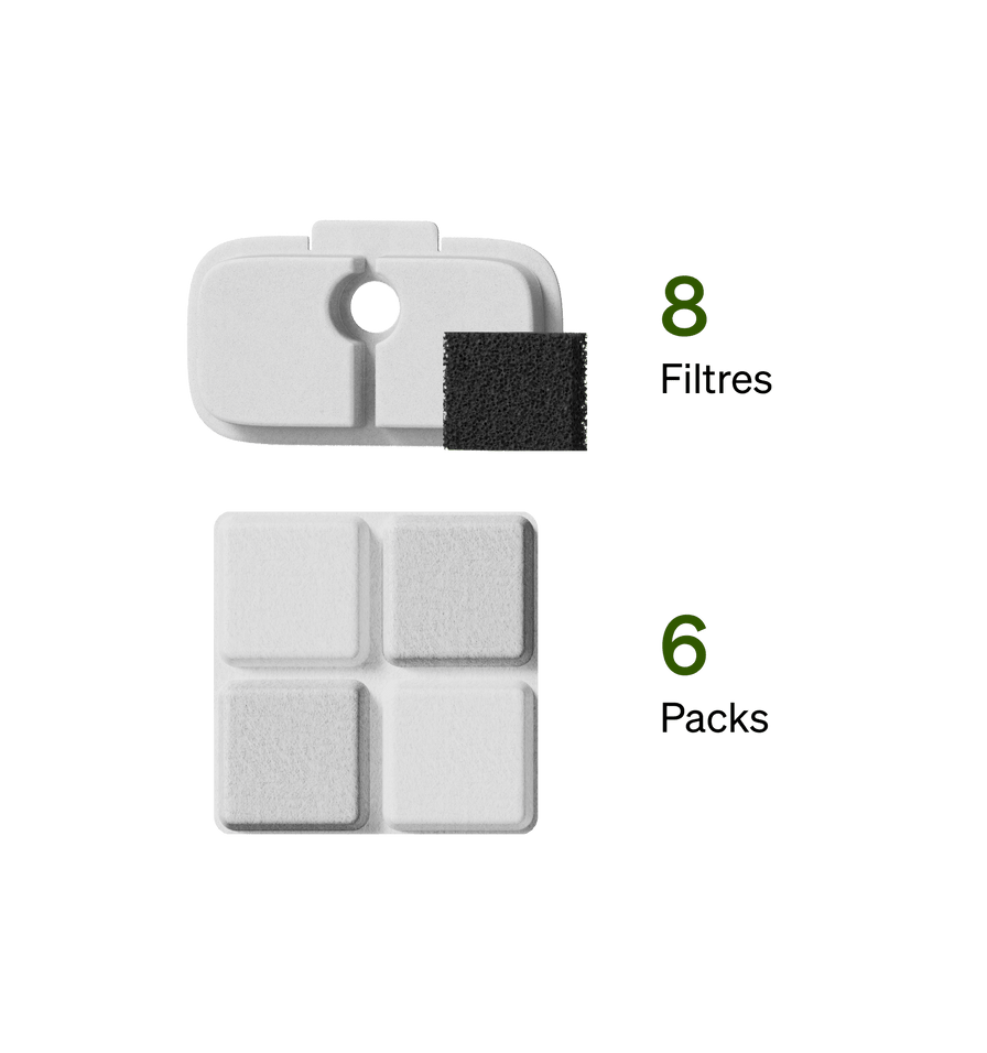 Petlibro PETLIBRO 8 filtres blancs pour fontaine à eau, animal de compagnie chat; compatible distributeur automatique de nourriture et bac à litière