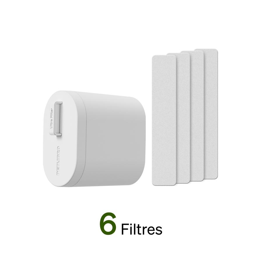 Petlibro PETLIBRO filtre blanc x6 pour fontaine à eau; accessoires animal de compagnie chat, compatible distributeur automatique de nourriture, bac à litière