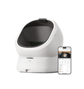 Petlibro PETLIBRO bac à litière connecté blanc pour animal de compagnie, chat; app, mention distributeur automatique de nourriture et fontaine à eau