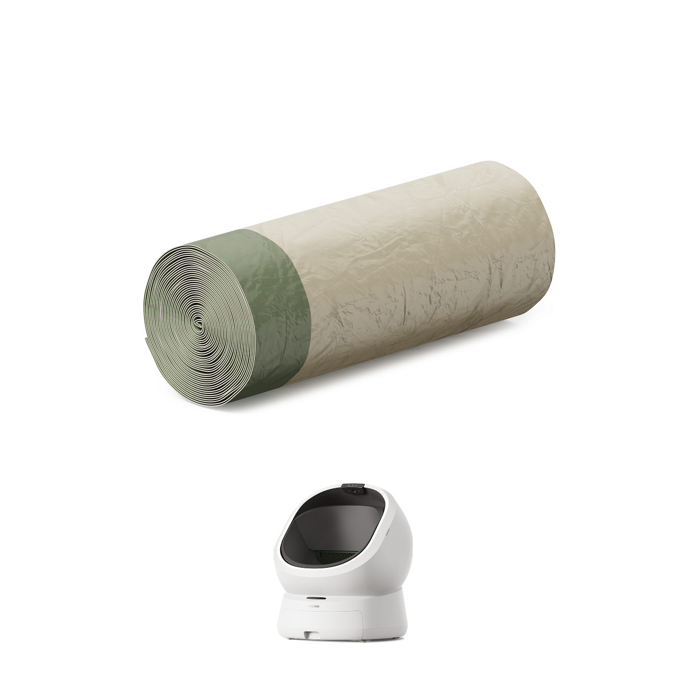 Petlibro PETLIBRO animal de compagnie chat, bac à litière blanc et rouleau de sacs; mention distributeur automatique de nourriture, fontaine à eau