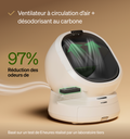 Petlibro PETLIBRO bac à litière pour chat, animal de compagnie, avec ventilateur carbone; mention distributeur automatique de nourriture et fontaine à eau.
