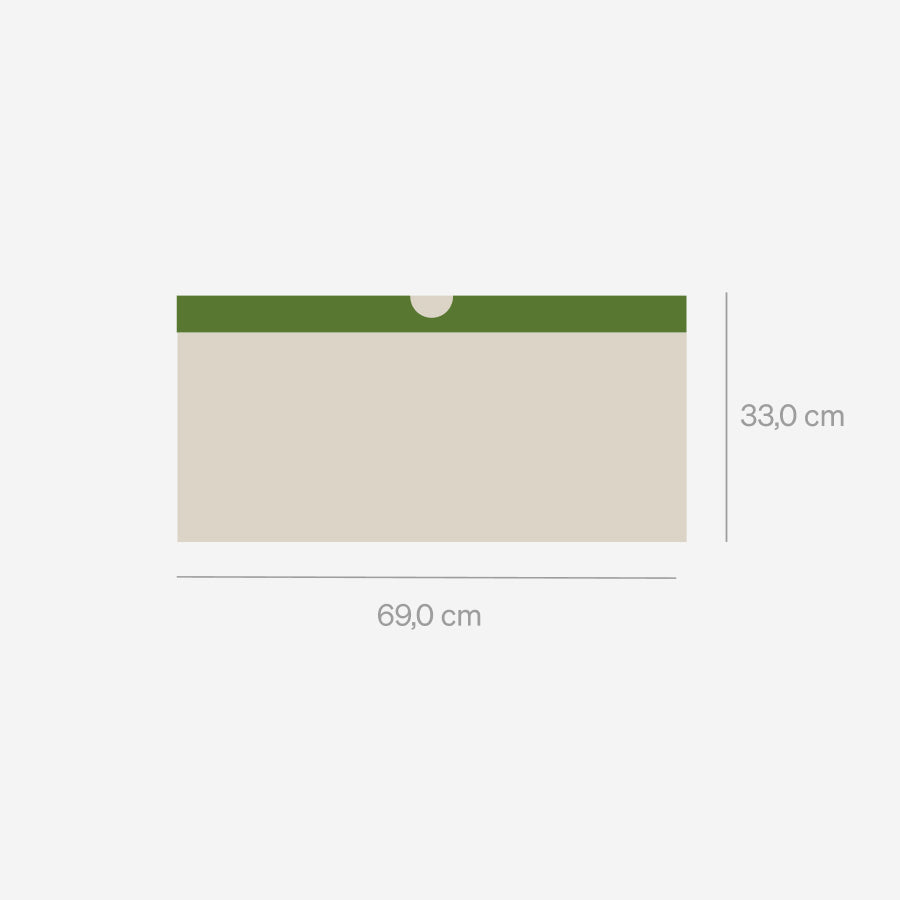 Petlibro PETLIBRO schéma dimensions tapis rectangulaire 69×33 cm, accessoire animal de compagnie pour chat près bac à litière