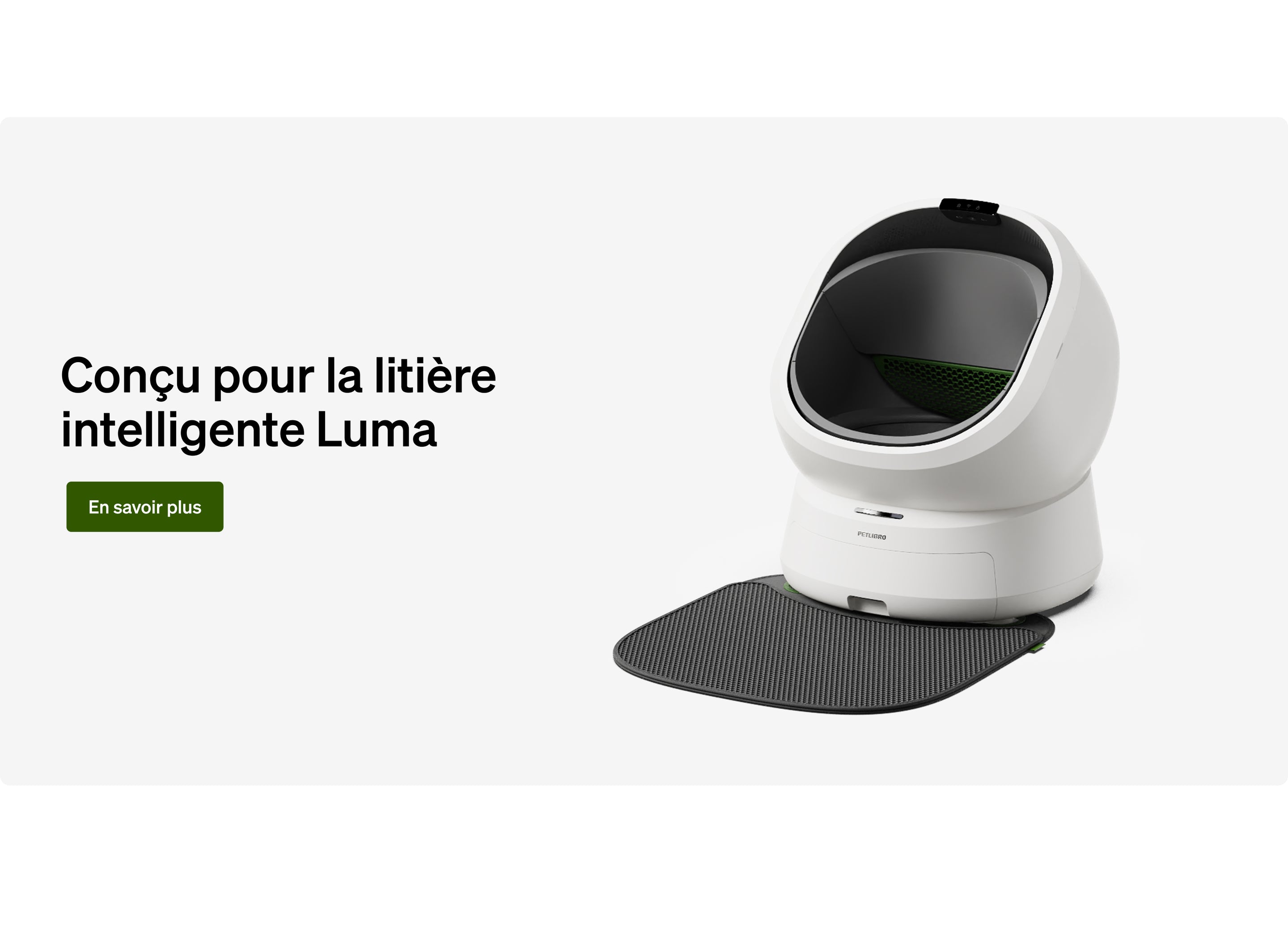 Petlibro PETLIBRO bac à litière intelligent Luma blanc pour animal de compagnie chat, avec distributeur automatique de nourriture et fontaine à eau.
