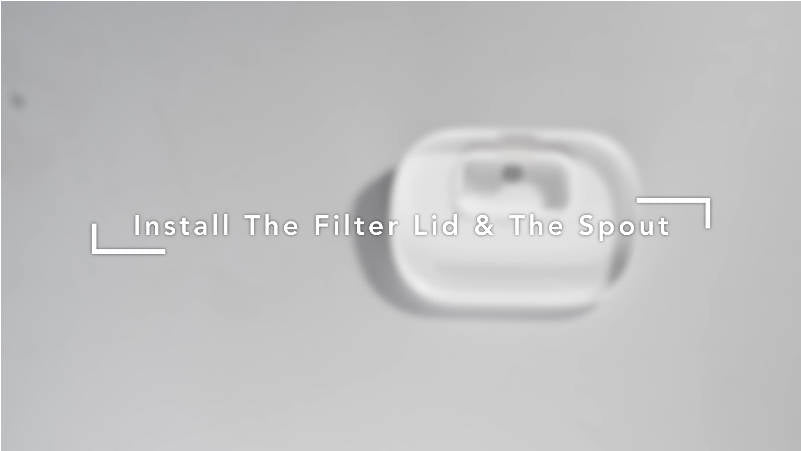 Petlibro PETLIBRO guide: installer le couvercle du filtre et le bec de fontaine à eau pour animal de compagnie chat, avec distributeur automatique de nourriture et bac à litière