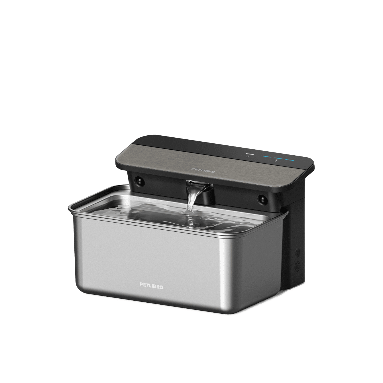 Petlibro PETLIBRO fontaine à eau inox pour animal de compagnie chat, avec distributeur automatique de nourriture et bac à litière compatibles
