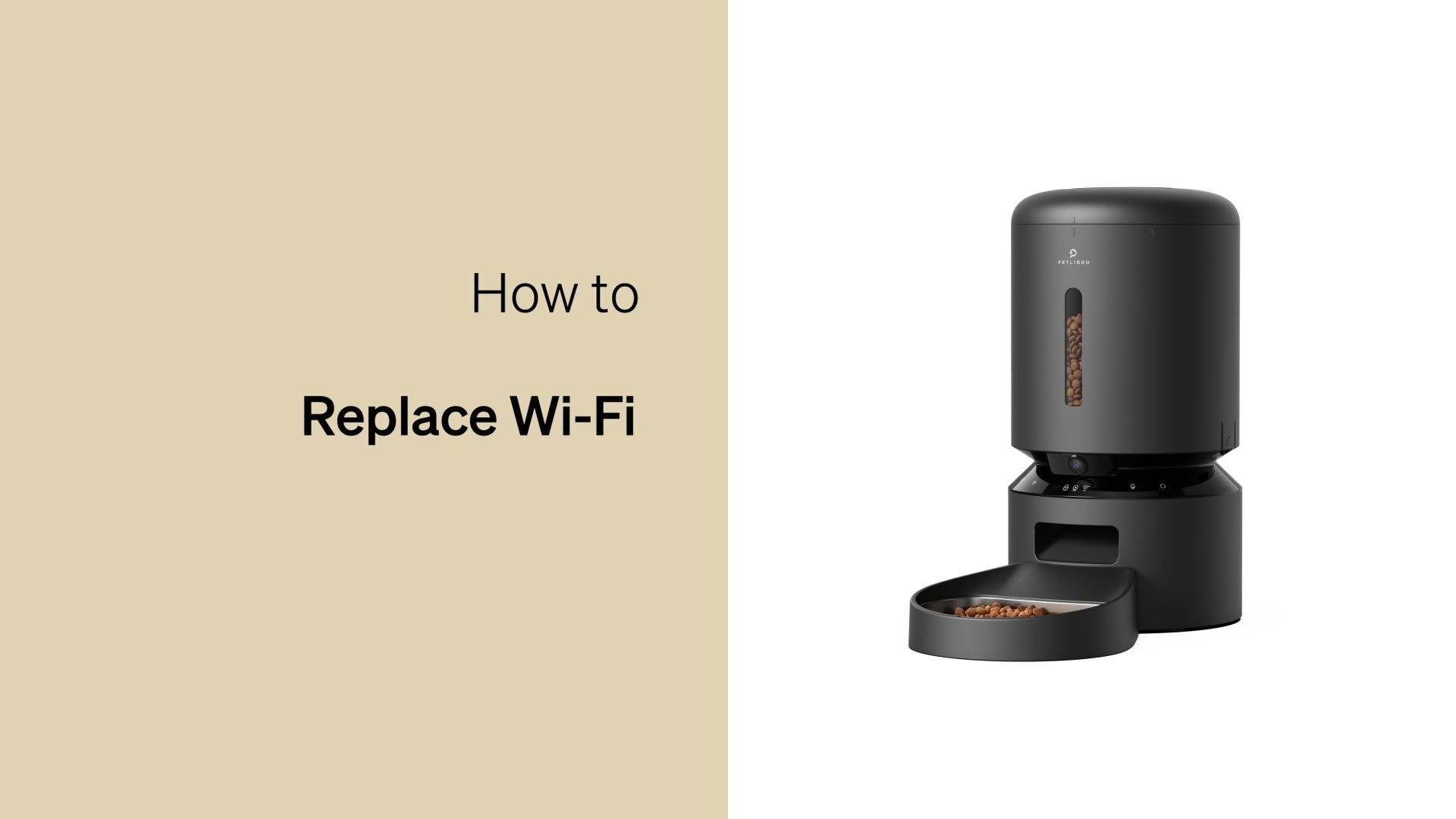Petlibro PETLIBRO distributeur automatique de nourriture noir pour animal de compagnie chat; mention “Replace Wi‑Fi”, fontaine à eau, bac à litière