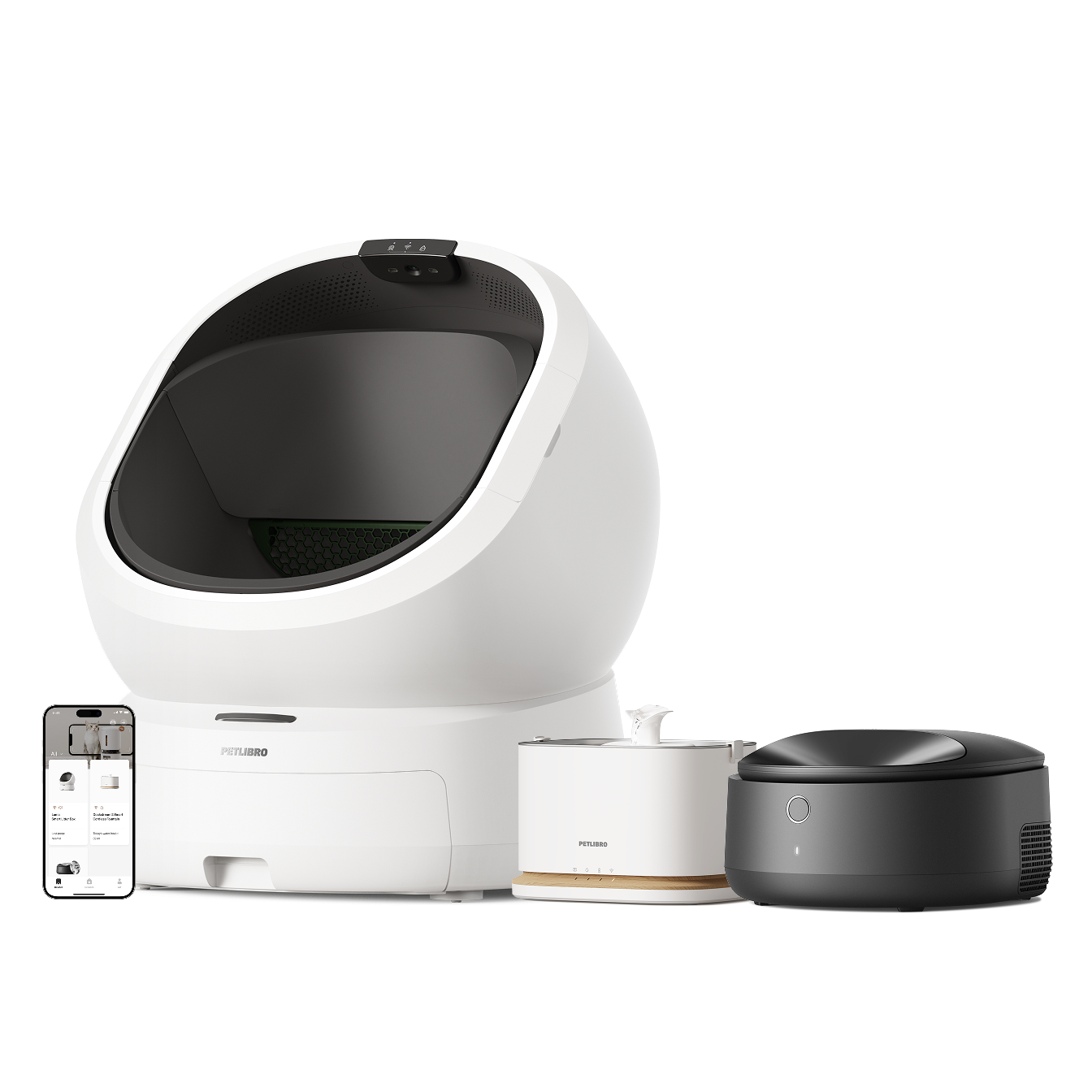 Petlibro PETLIBRO animal de compagnie: bac à litière, distributeur automatique de nourriture, fontaine à eau pour chat, appli mobile